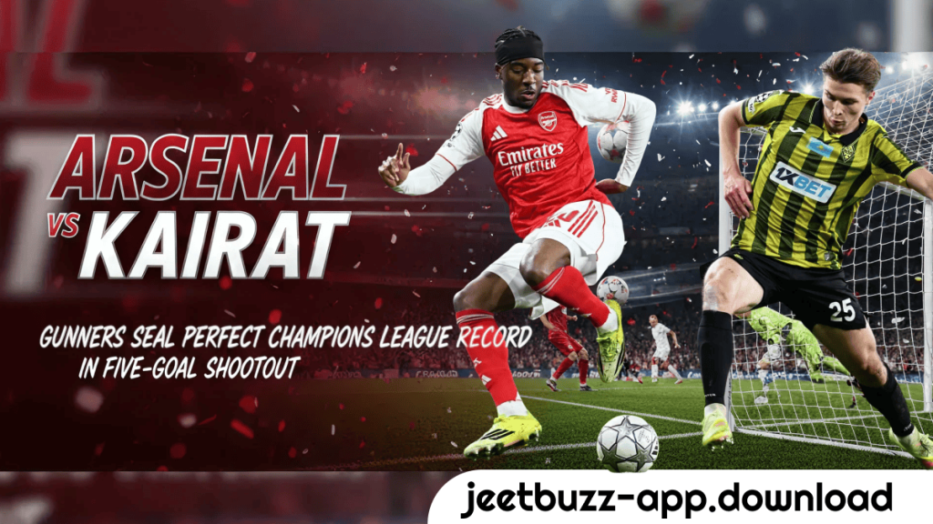 28Arsenal vs Kairat Gunners Seal Perfect Champions League Record in Five Goal Shootout